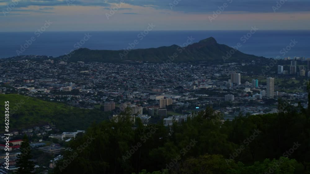 Lightless Honolulu At Night - High, Wide, Drone Shot Lightless Honolulu At Night - High, Wide, Drone Shot