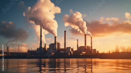 Industrial smokestacks with eco-friendly emissions control