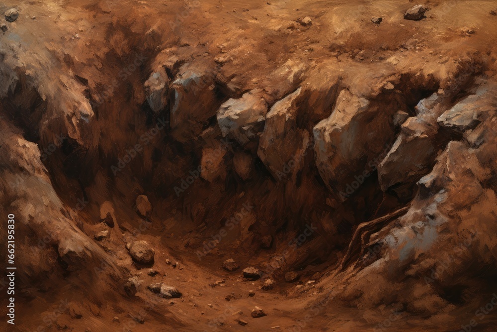 Obraz premium The soil's hidden treasure, oil, carries a gritty, authentic texture.