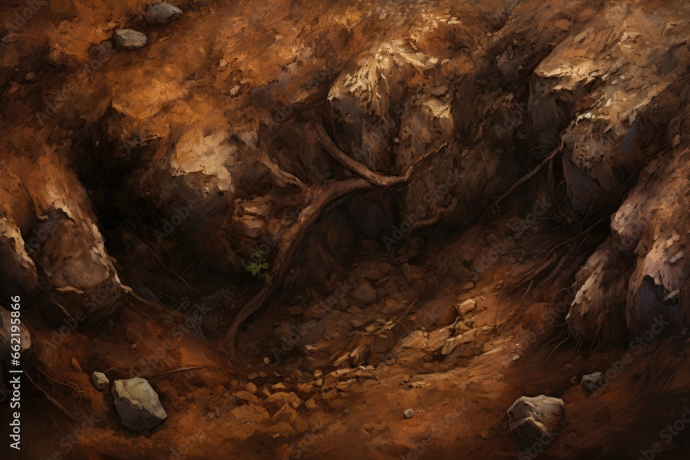 The soil's hidden treasure, oil, carries a gritty, authentic texture. The soil's hidden treasure, oil, carries a gritty, authentic texture.