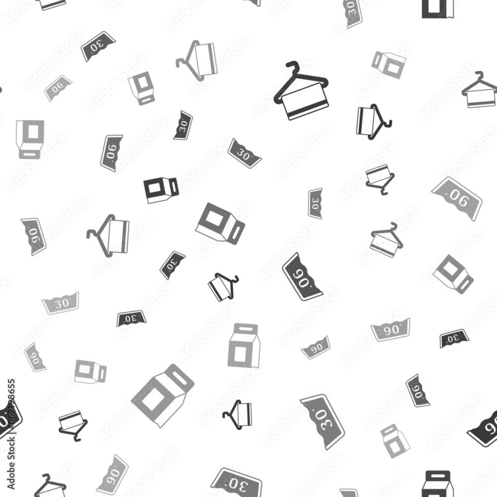 custom made wallpaper toronto digitalSet Towel on hanger, Temperature wash, and Laundry detergent on seamless pattern. Vector