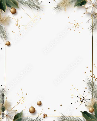 Floral Christmas border