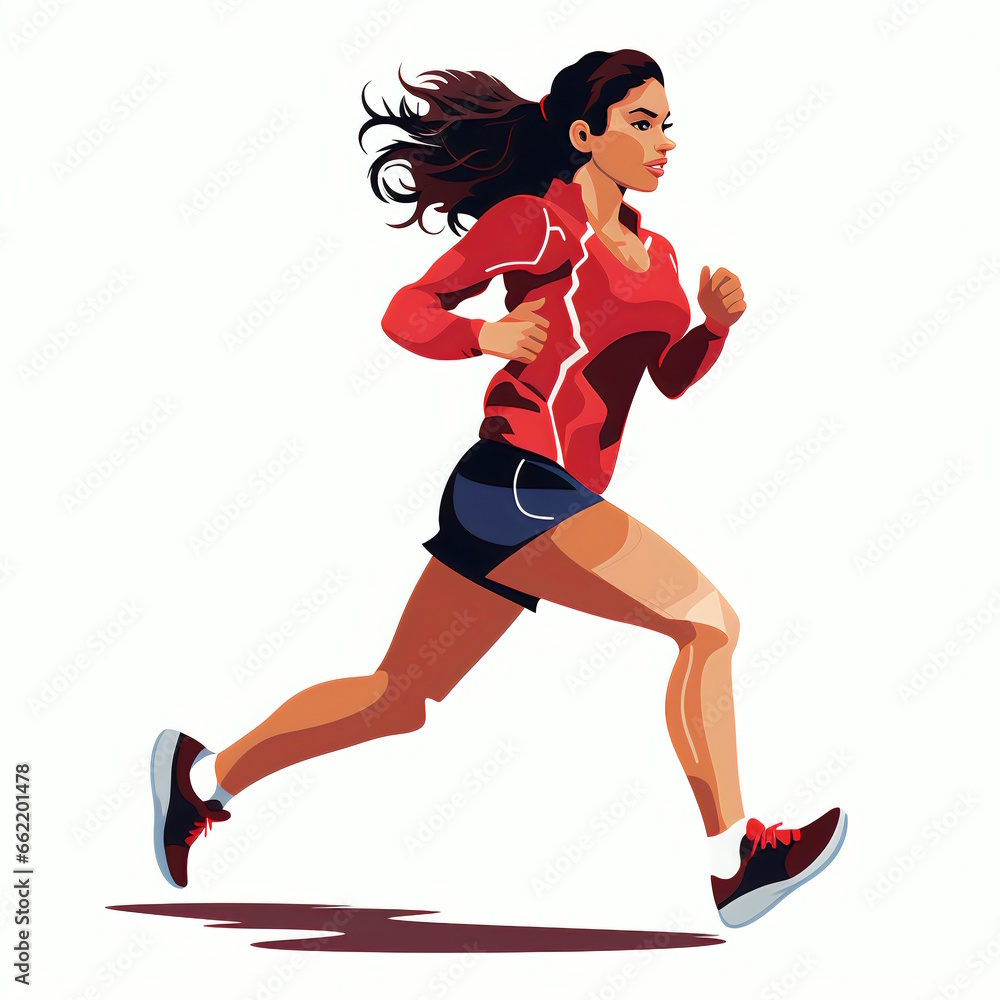 Running Woman - Vector Illustration Running Woman - Vector Illustration