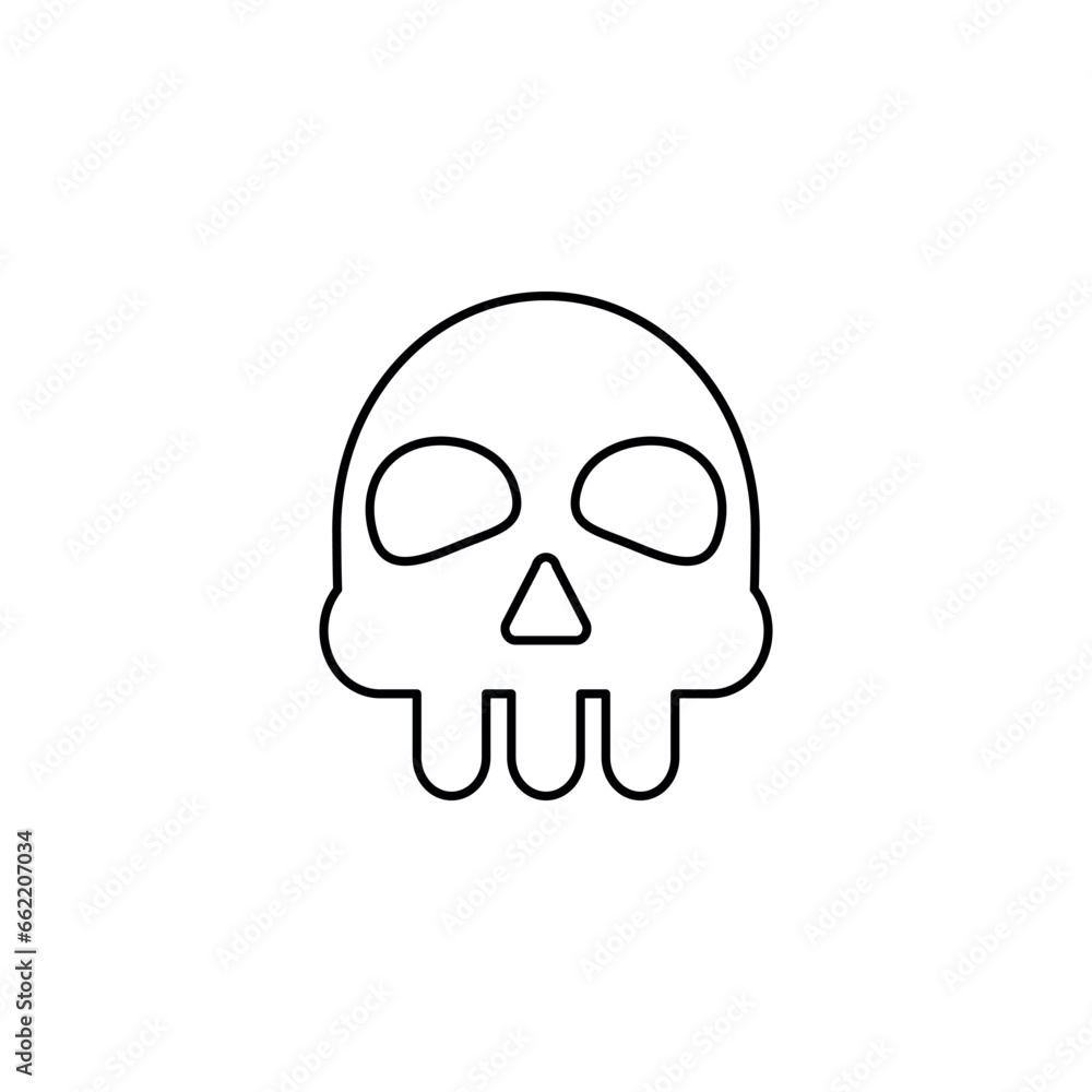 skull and bones. Halloween Skull design. human skull isolated on white. Skull Icons design skull and bones. Halloween Skull design. human skull isolated on white. Skull Icons design