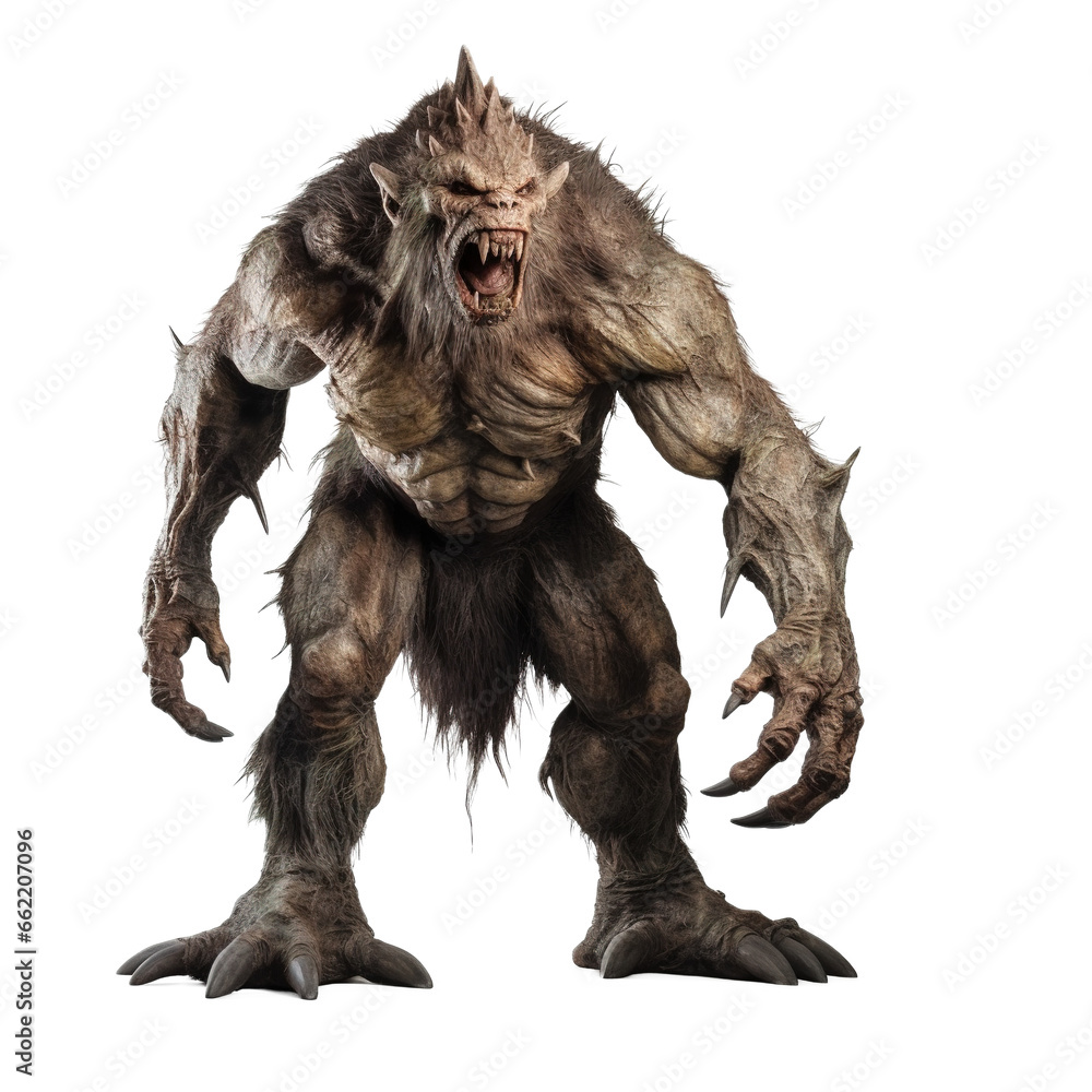 full body of a hairy monster, horror fantasy mystical creature on transparent background full body of a hairy monster, horror fantasy mystical creature on transparent background