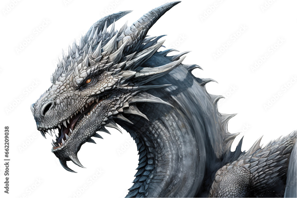 head of an ancient mystical fantasy dragon