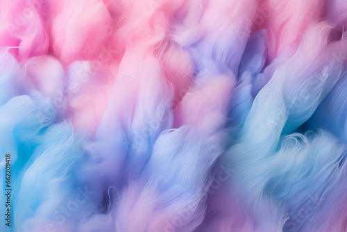 Colorful cotton candy consistency flat lay backdrop