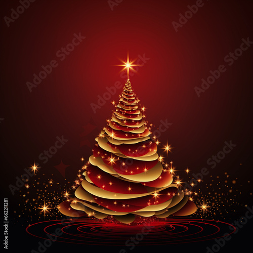 Luxury christmas card with copy space for your design. Christmas background. Illustration. Generative AI
