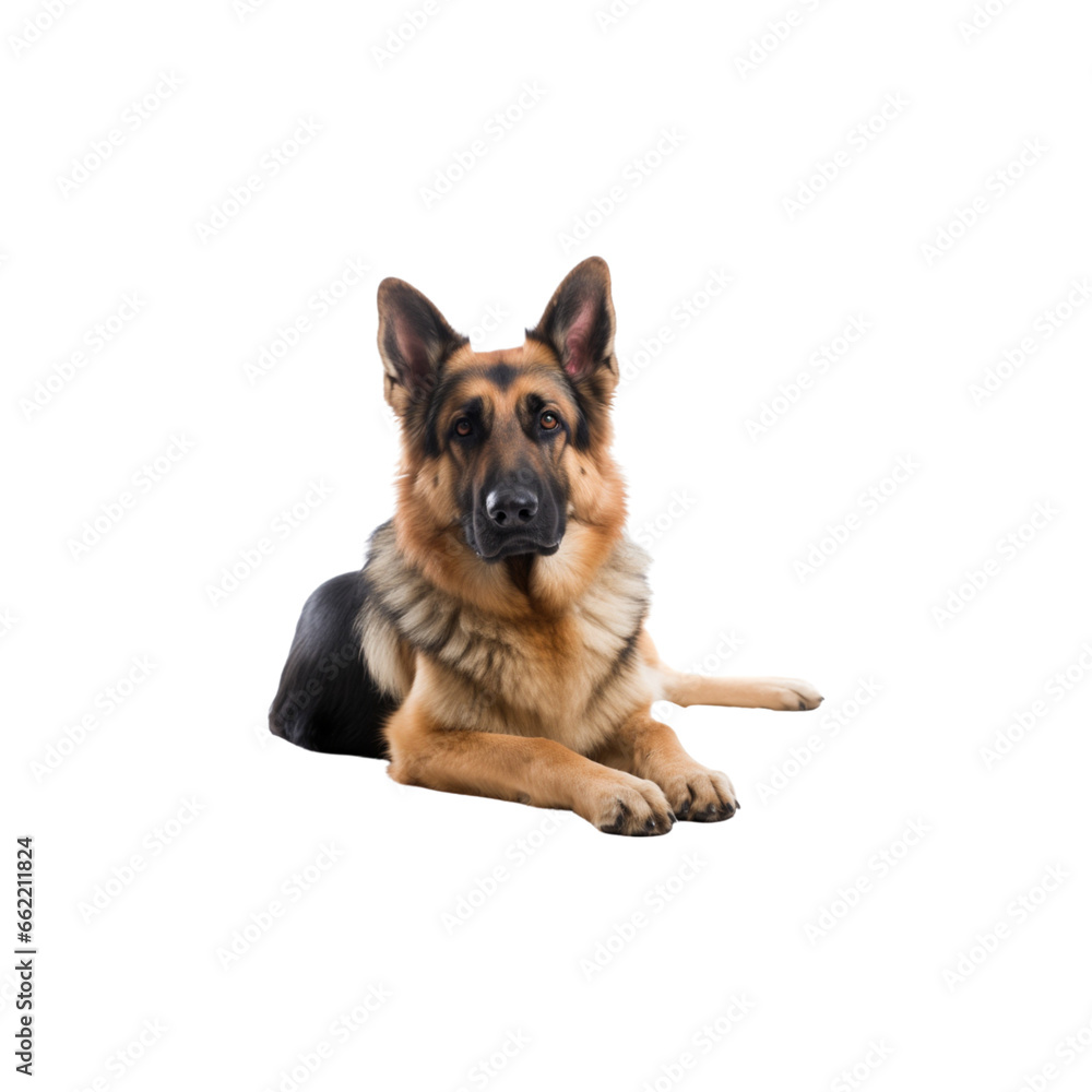 German Shepherd dog breed no background