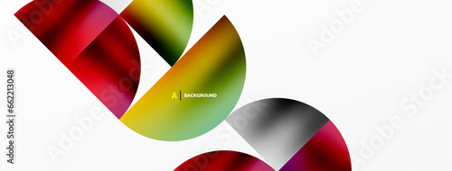 Minimalist geometric background featuring metallic round triangles, delivering sleek and modern visual aesthetic with emphasis on clean, metallic forms for wallpaper, banner, background, landing page