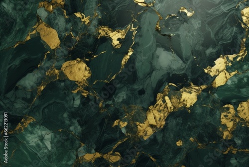 Luxury green gold marble texture background. generative ai