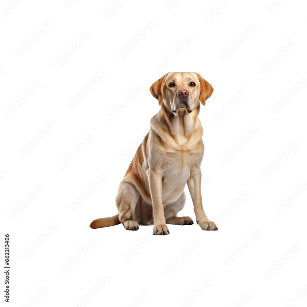 Labrador Retriever dog breed no background