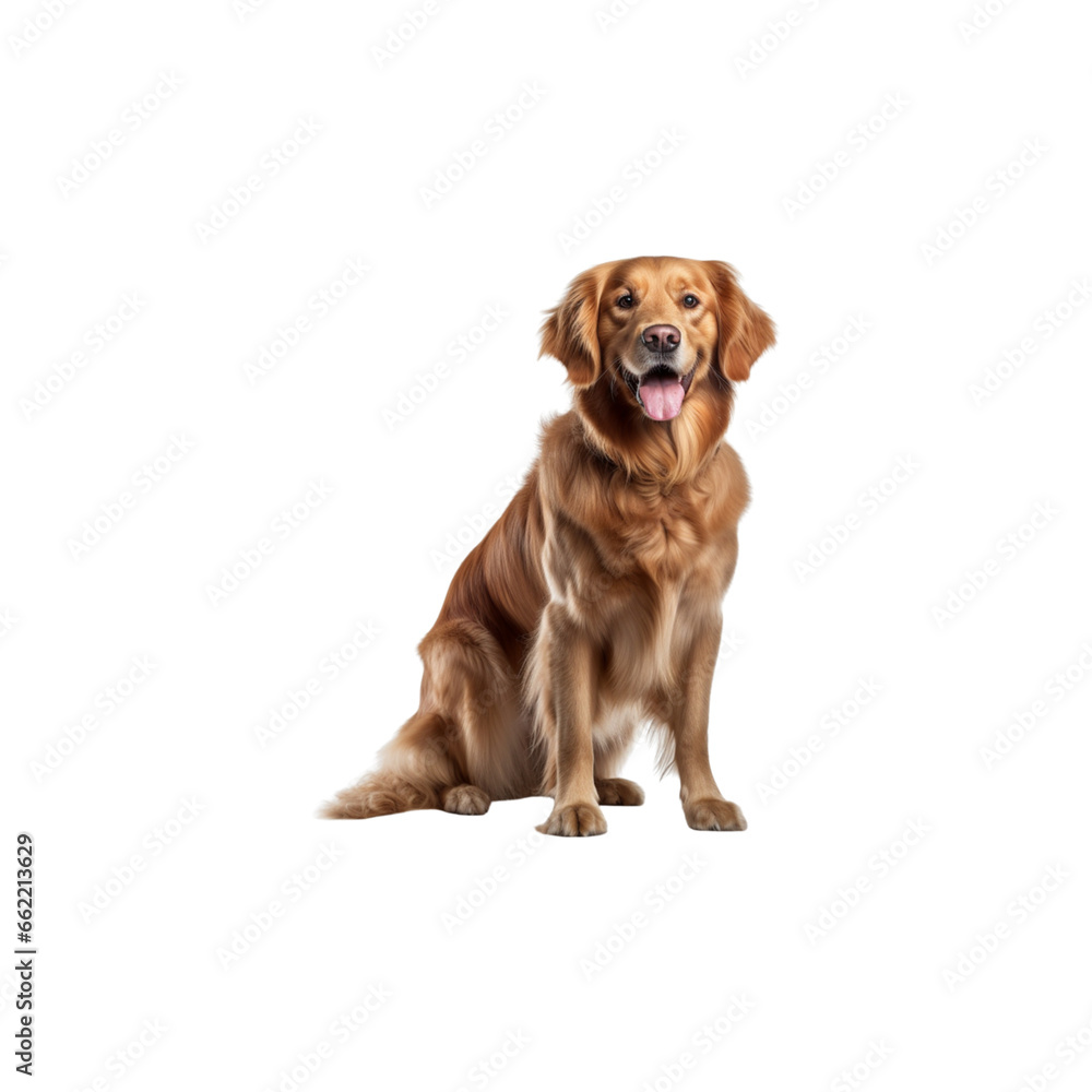 Golden Retriever dog breed no background
