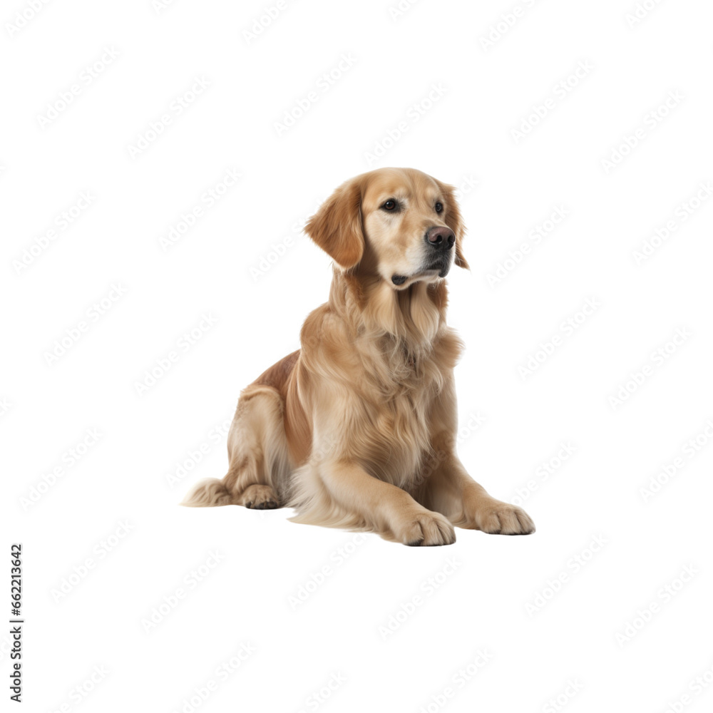 Golden Retriever dog breed no background