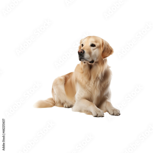 Golden Retriever dog breed no background © jirasin