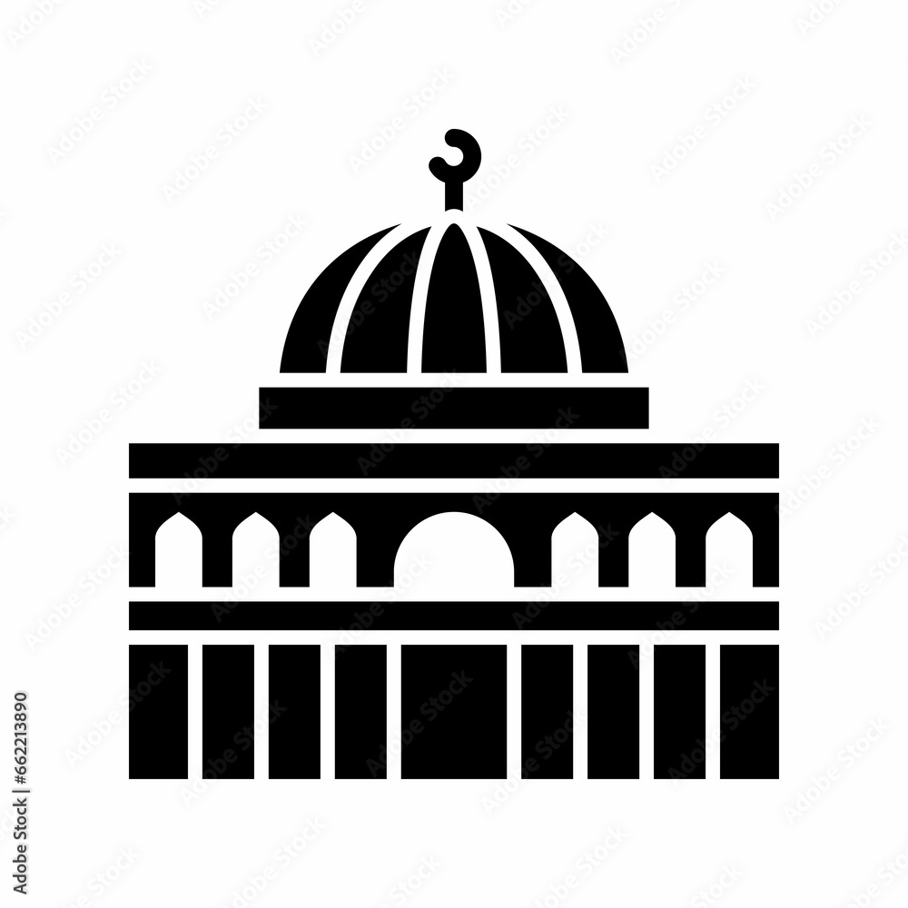 Masjid Aqsa mosque illustration 