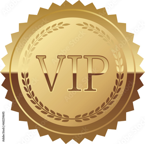 高級感のあるVIPエンブレム　ゴールド