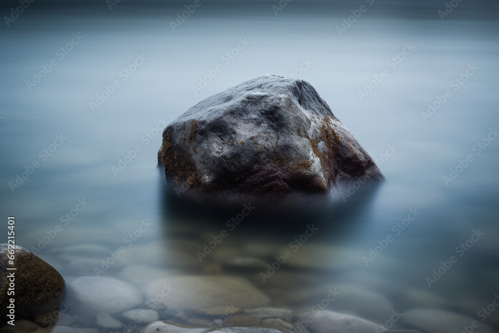 Obraz premium Rock in the water generative AI