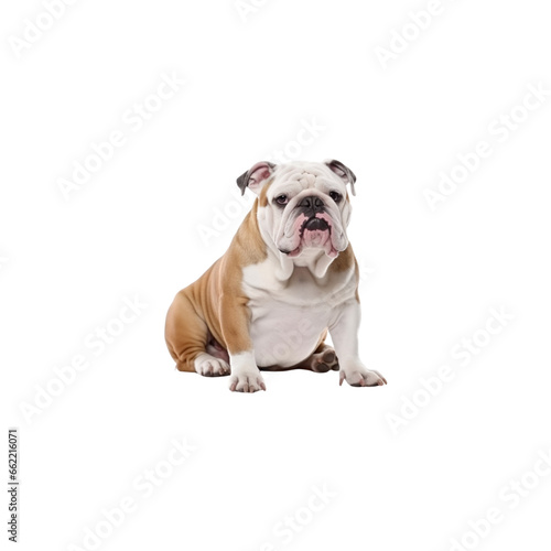Bulldog dog breed no background