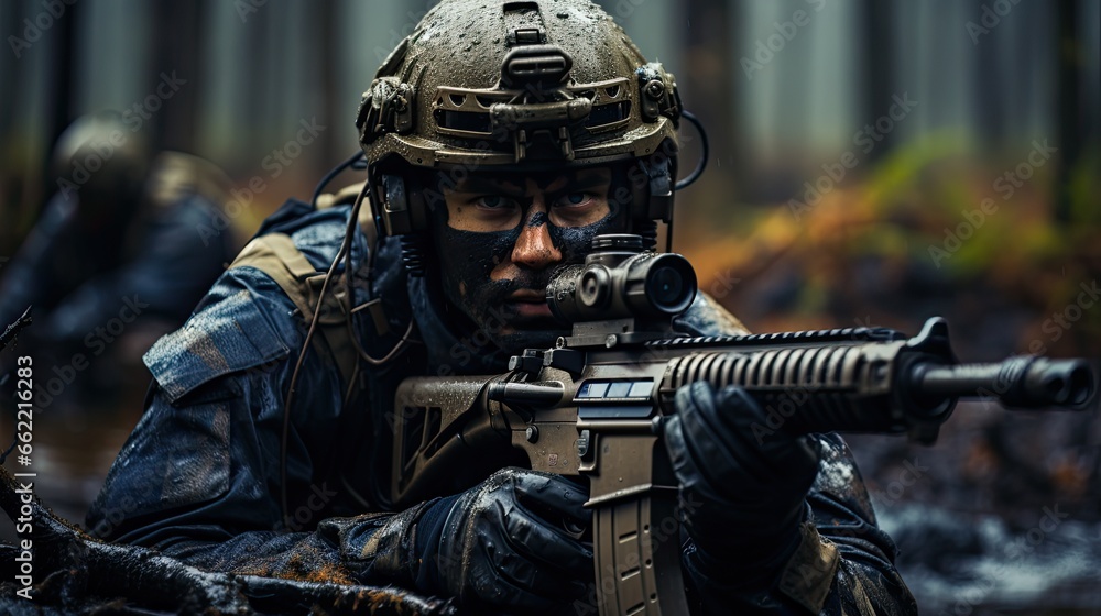 Special operations soldiers against terrorism. Generative AI Special operations soldiers against terrorism. Generative AI