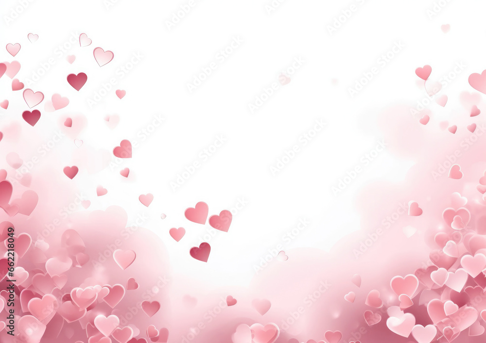 Red and pink heart. valentine's day abstract background with hearts.