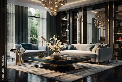 Create a luxurious and inviting living room design with a modern twist © Muhammad