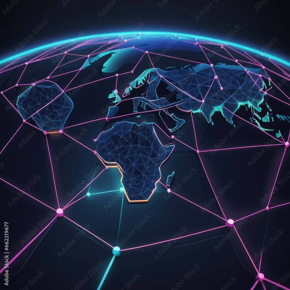 world map and glowing lights world map with glowing lines world map and glowing lights