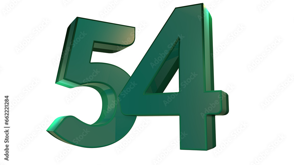Obraz premium Green 3d numbers element for design