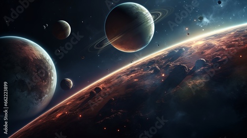 space, planet, star, universe, astronomy, galaxy, earth, sun, sky, moon, light, cosmos, stars, nebula, night, solar, planets, blue, science, abstract, black, system, orbit, fantasy, generative ai