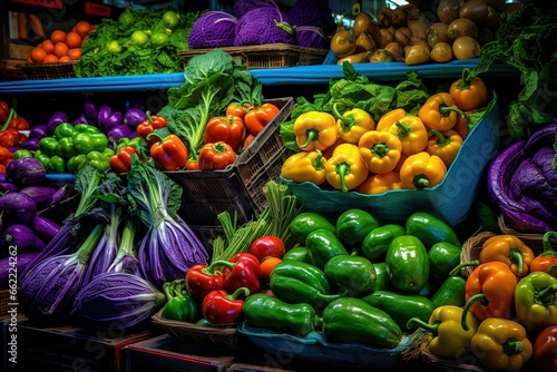 vegetables on stall