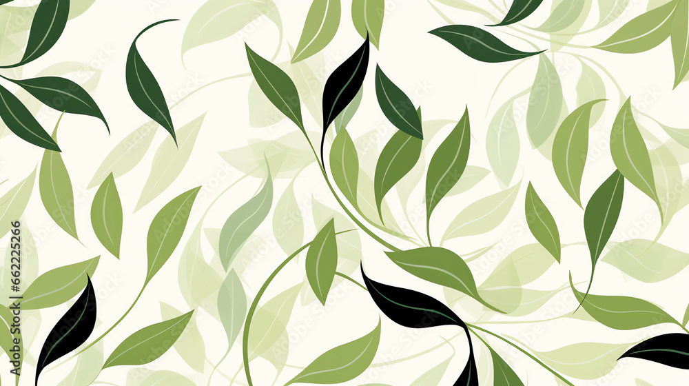 A vibrant green and white background adorned with lush leaves A vibrant green and white background adorned with lush leaves