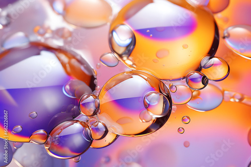 Water droplets on vibrant background