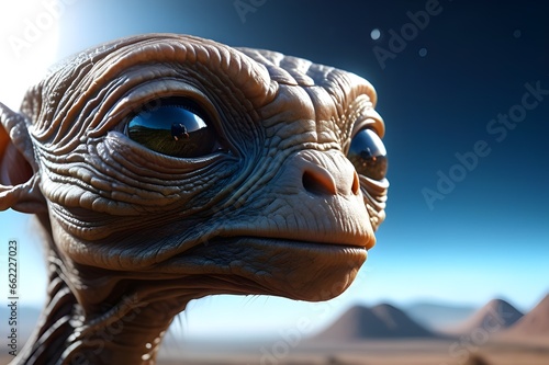 alien looking at the sky - 2