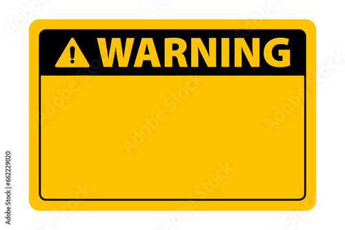Blank warning sign. Vector illustration. 