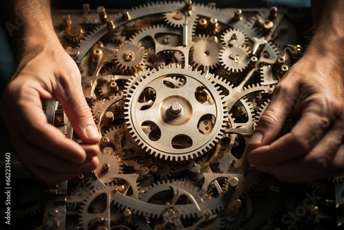 close up of watch mechanism