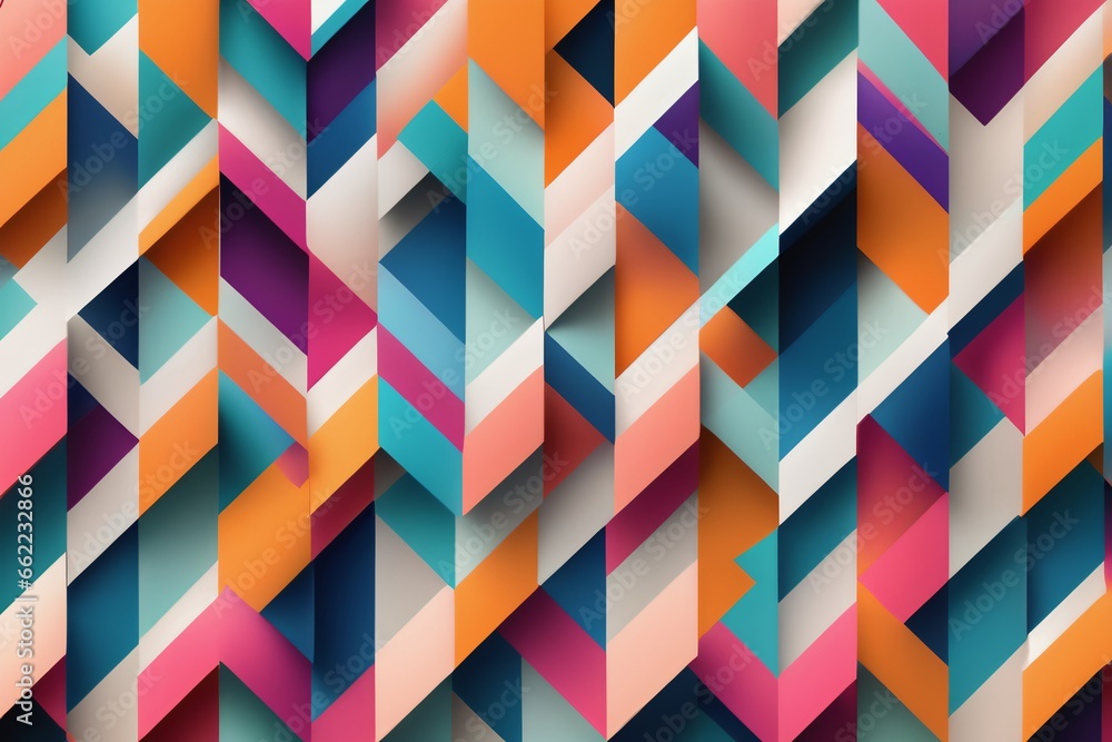 Aesthetic wallpaper made of abstract geometric shapes colorful background AI generated Aesthetic wallpaper made of abstract geometric shapes colorful background AI generated