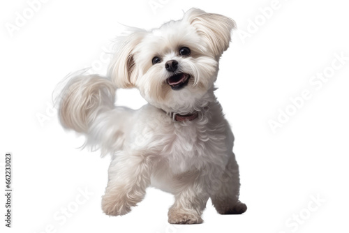 maltipoo, maltese, puppy, white background