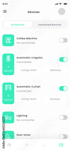 Smart Home Tools, Device Controller and Panel Mobile App UI Kit Template