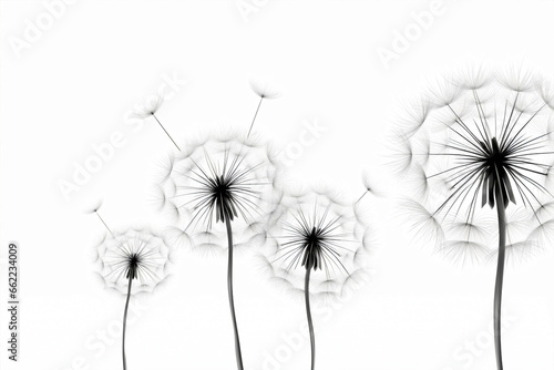 Dandelion concept seeds flower wind summer blowball white plant light macro freedom
