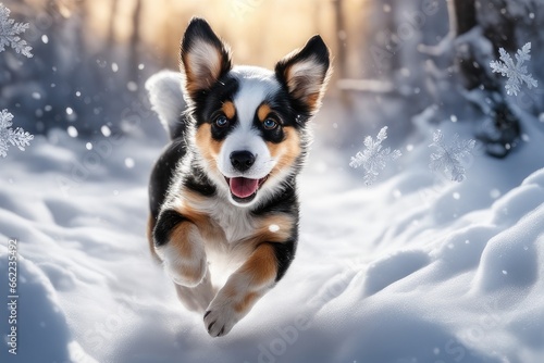 dog in snow © drimerz