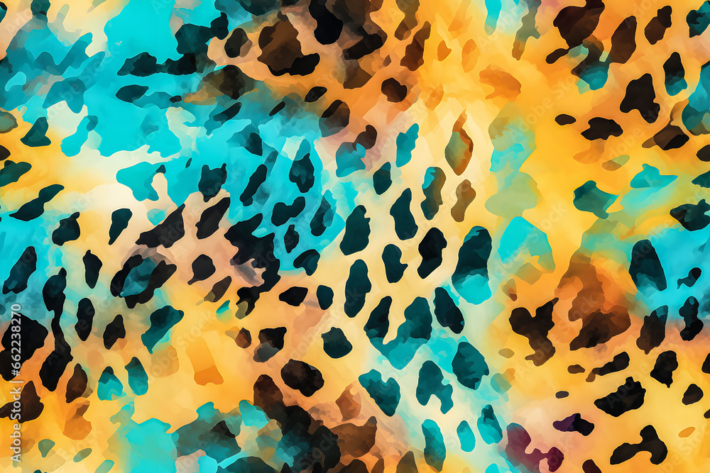 Abstract Seamless Cheetah Skin Pattern Background Abstract Seamless Cheetah Skin Pattern Background