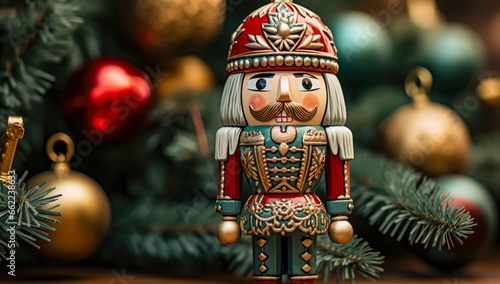 a nutcracker close-up, christmas, presents, christmas spirit, santa claus, familiy, tree,