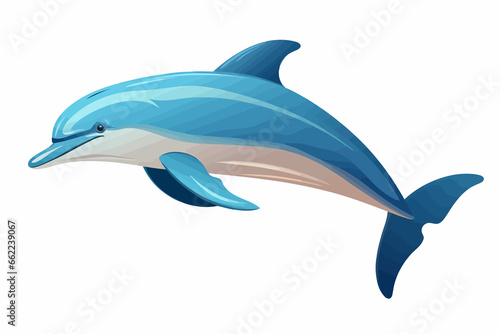 dolphin vector flat minimalistic isolated vector style illustration