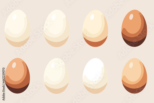 eggs vector flat minimalistic asset isolated vector style illustration