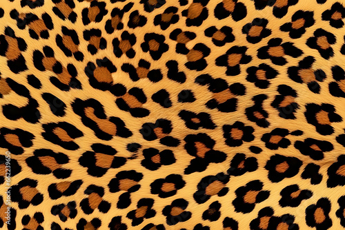 Leopard Jaguar Skin Print Seamless Pattern Background