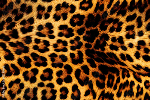 Leopard Jaguar Skin Print Seamless Pattern Background