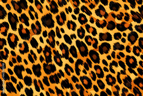 Leopard Skin Print Seamless Pattern Background