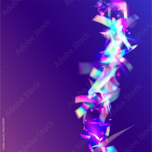 Hologram Texture. Violet Laser Sparkles. Disco Celebrate Sunlight. Bokeh Confetti. Rainbow Glitter. Fantasy Foil. Shiny Banner. Webpunk Art. Pink Hologram Texture