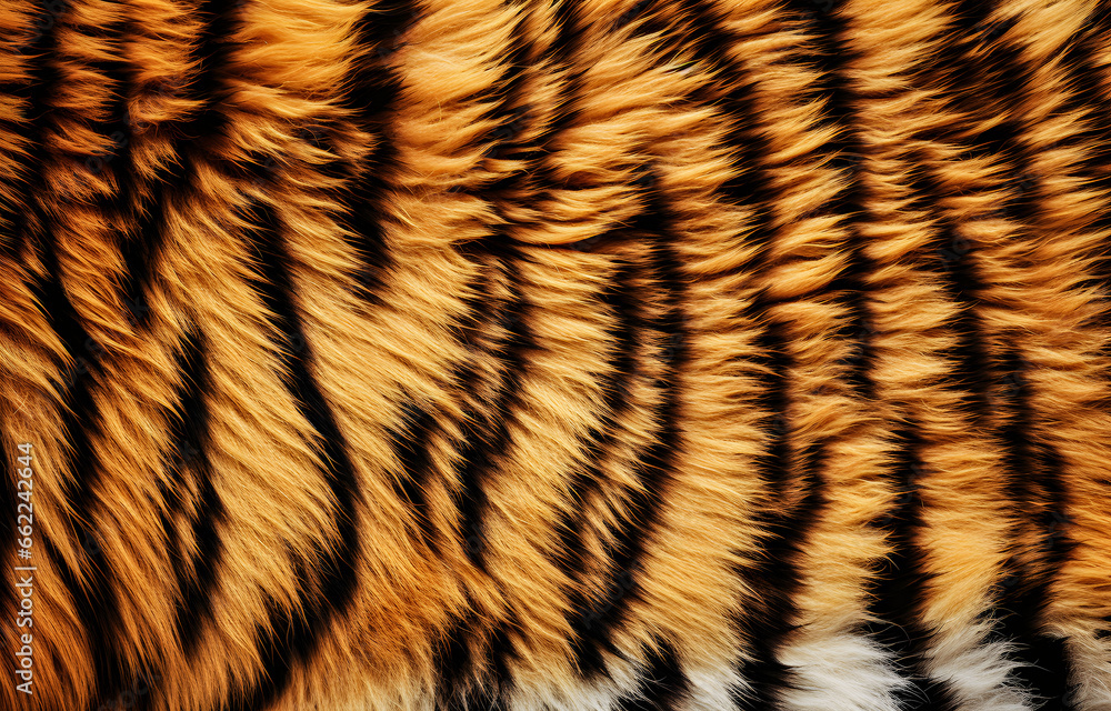 Fototapeta premium Realistic Tiger Skin Texture Pattern And Background
