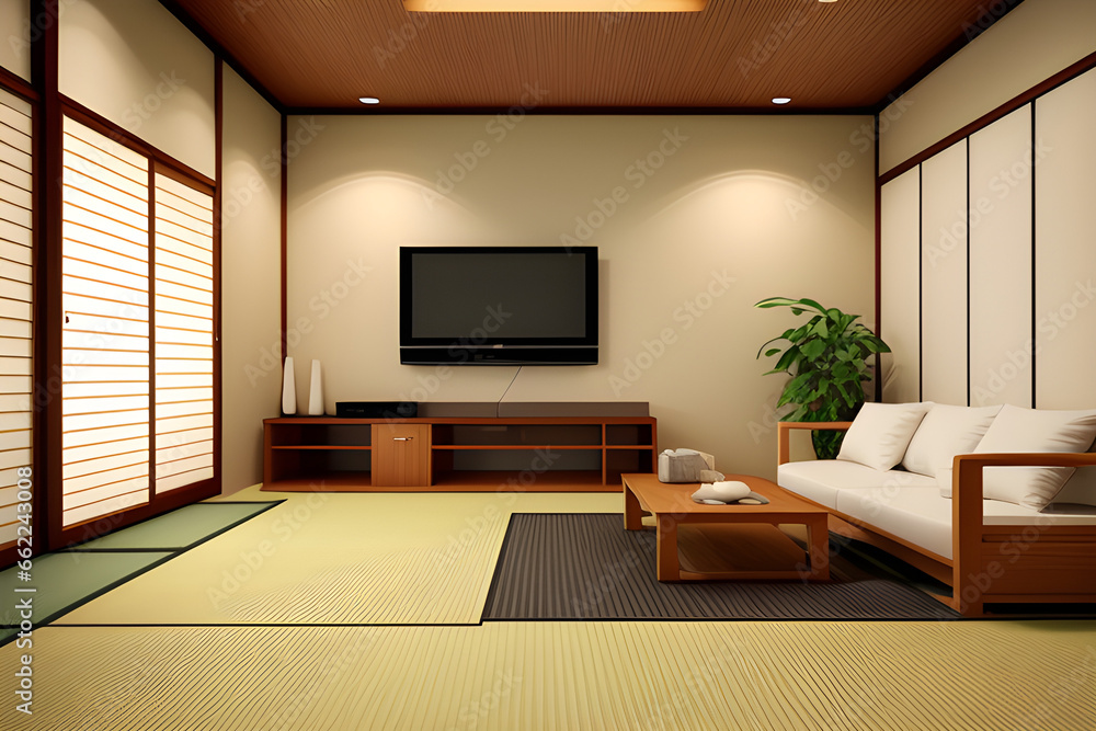 livingroom working area white and light wood tone interior house japanese style livingroom working area white and light wood tone interior house japanese style